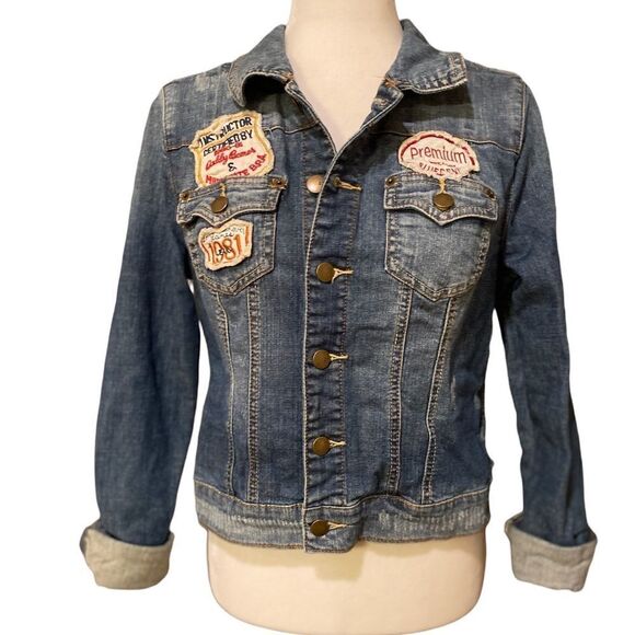 2.1 Blue Jean Jacket Girls Size Large - Picture 1 of 15